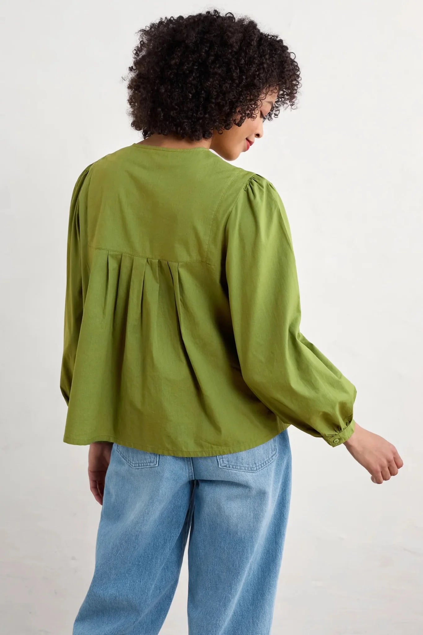 Thornapple Embroidered Shirt - Dark Citron