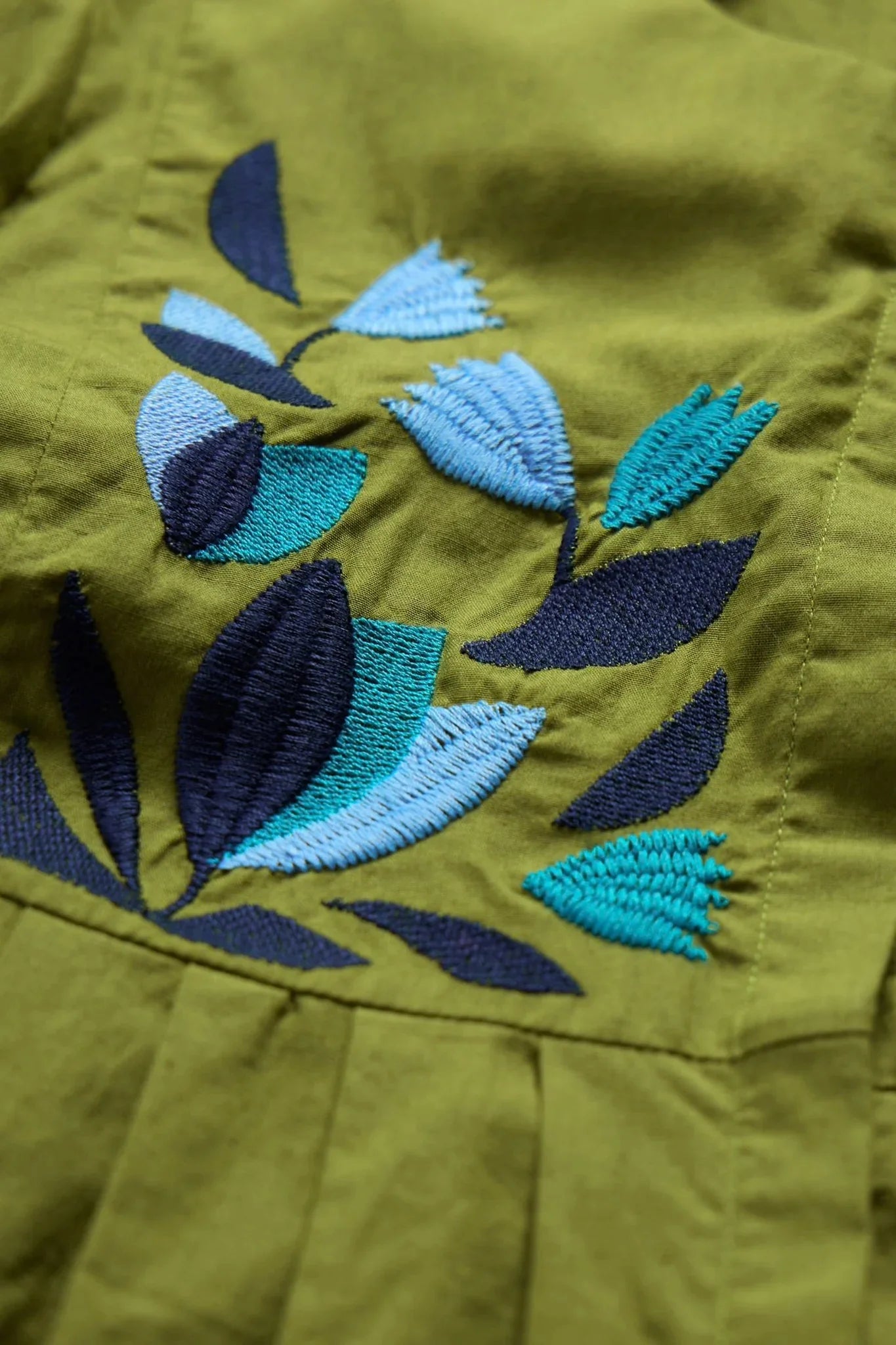 Thornapple Embroidered Shirt - Dark Citron