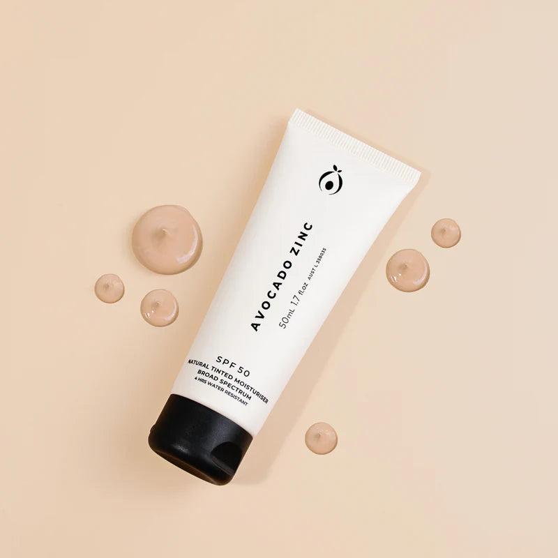 Avocado Zinc Natural Tinted Moisturiser SPF 50 - Light Medium
