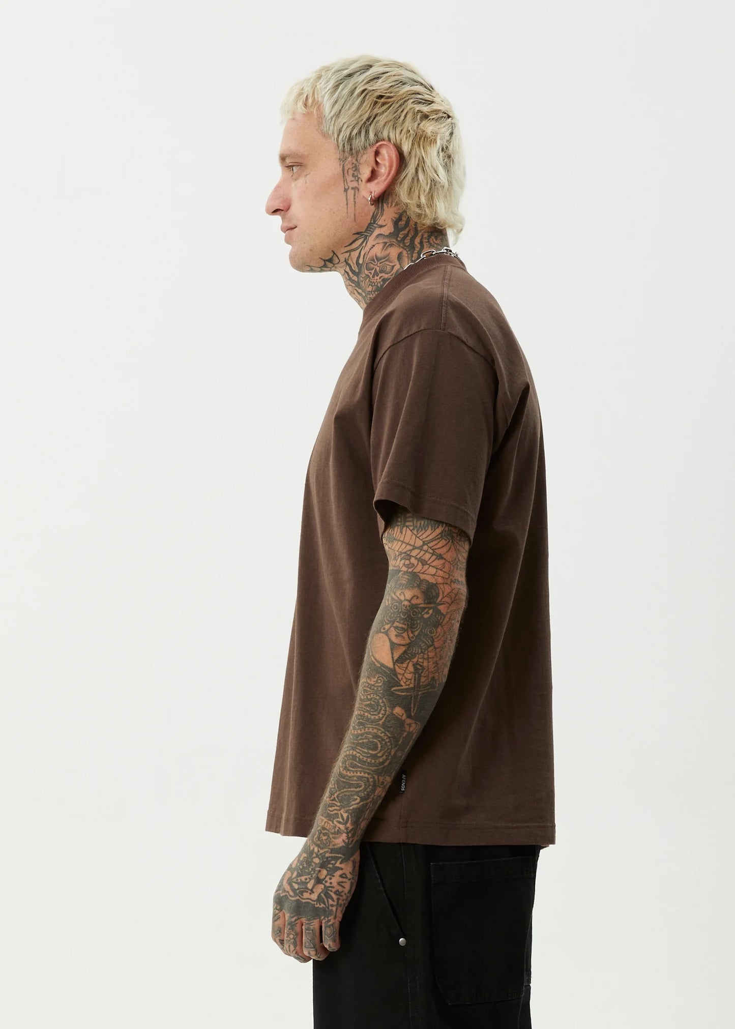 Trayback Boxy Tee - Coffee