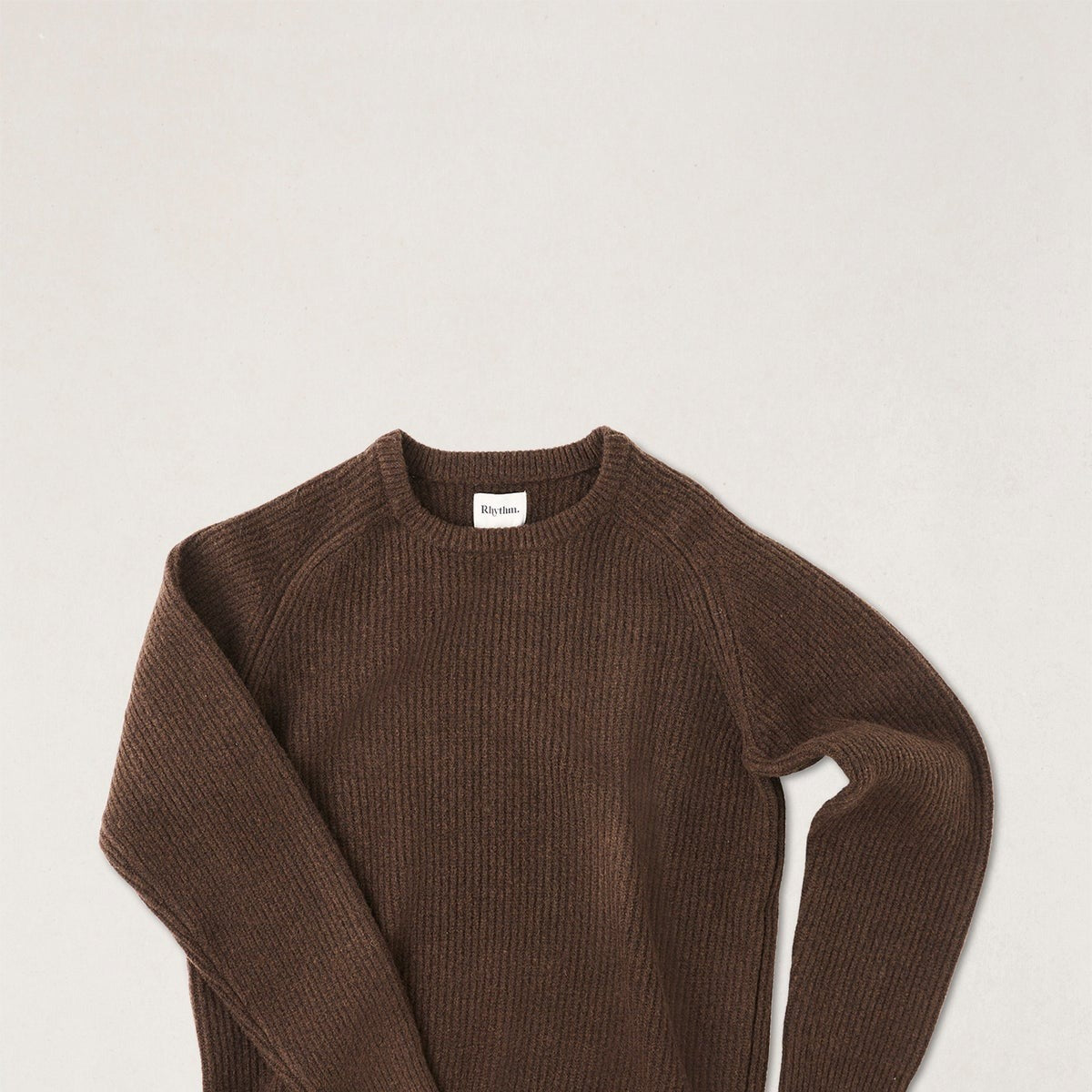 Vintage Waffle Knit Sweater - Chocolate