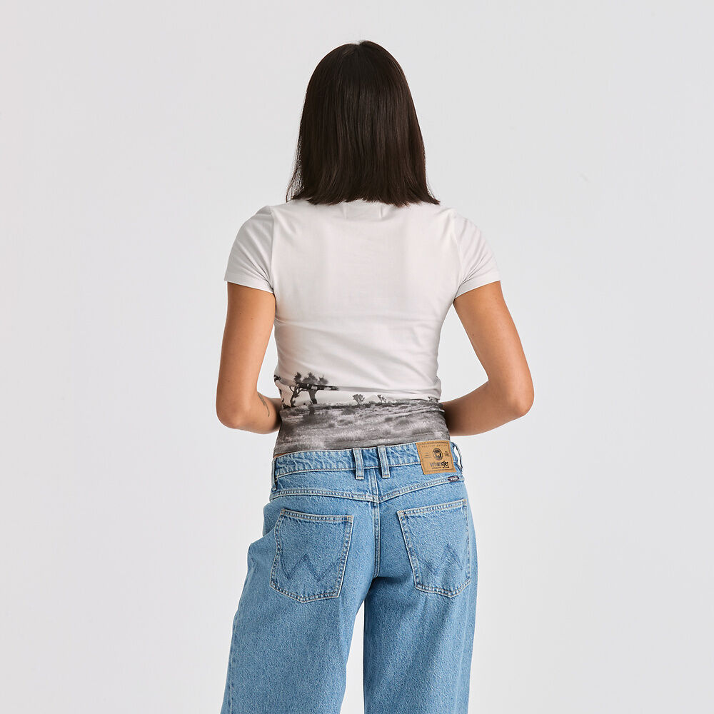 Wild Lullaby Stable Rib Tee - White / Black