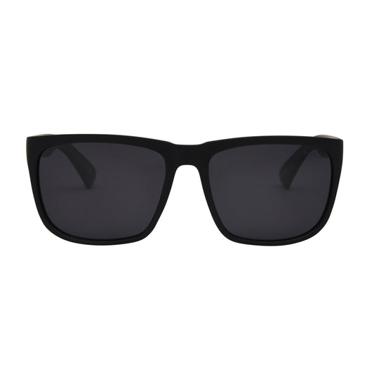 I-SEA Wyatt sunglasses, black frame with smoke polarised lens