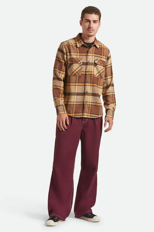 Bowery Flannel - SAND/PINECONE/SOLAR ORANGE