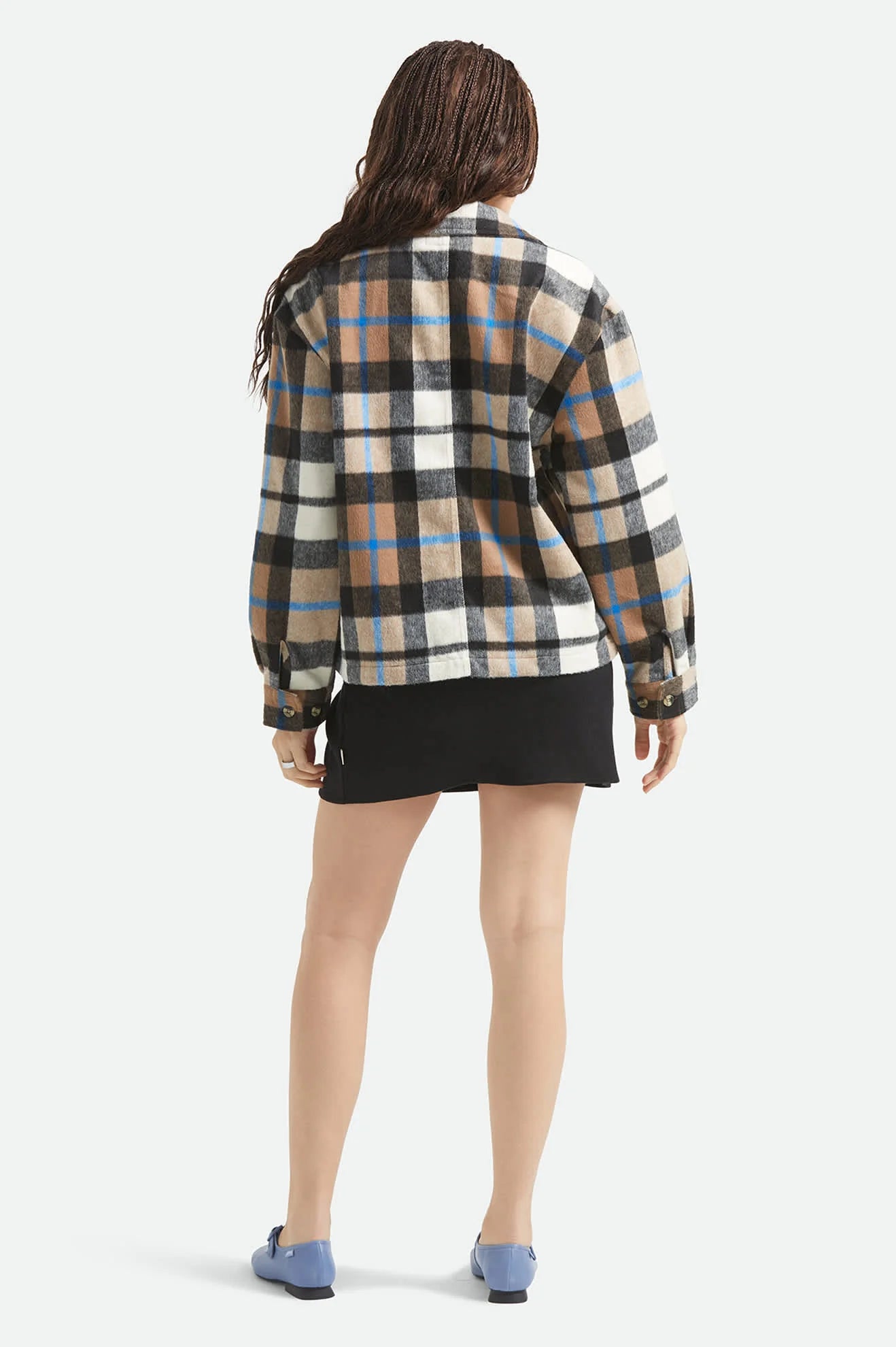 Bowery W Soft Brushed Flannel - Washed Black / Sand